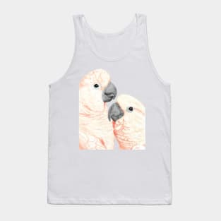 Moluccan cockatoos watercolor - parrot portrait painting Tank Top